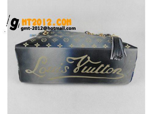 ルイヴィトンスーパーコピーLOUIS VUITTON モノグラム レザー ブルー M96868